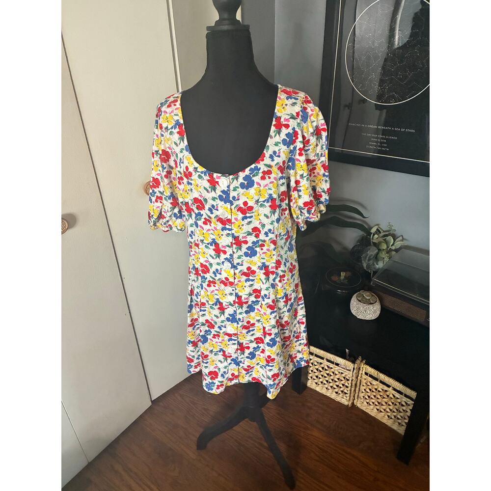 RIXO Floral Button-Front Dress Gorgeous 90s-Inspired Print Based on Measurements